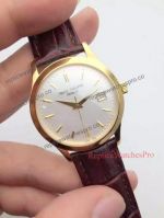 Patek Philippe Replica Calatrava Watch Review - Gold Case With Brown Leather Band